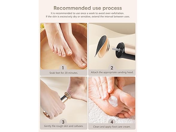 KIUCID Electric Foot Callus Remover  (Rose Gold)