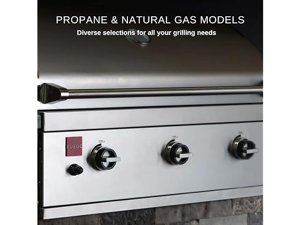Fuego F36S-B-NG 304SS Built-in Gas Grill, Stainless Steel
