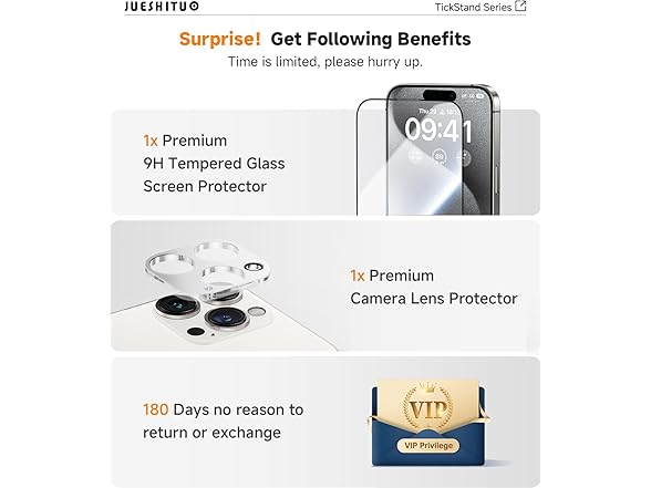 JUESHITUO for iPhone 15 Pro Case
