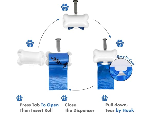 Gorilla Supply 60 Blue Pet Poop Waste Ba wit