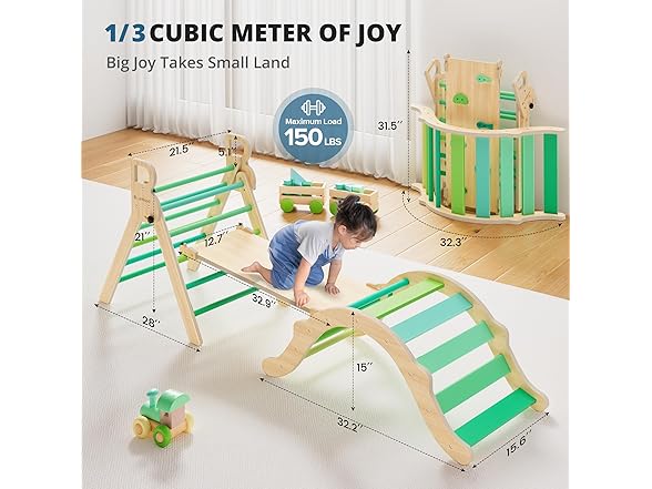 BlueWood Pikler Triangle Set Summer