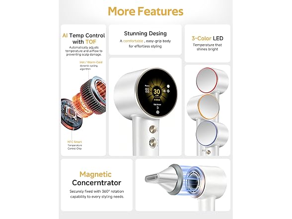 BYZEEYA High Speed Plasma Hair Dryer