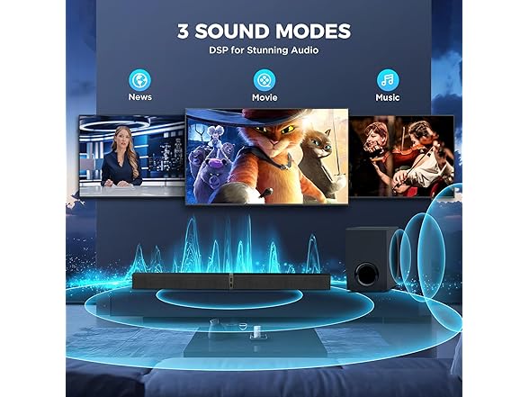 MZEIBO Sound Bar with Subwoofer