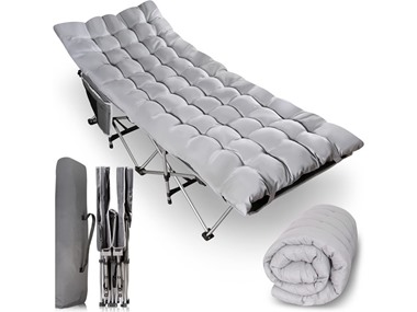$54.99, Was $250, 78% Off! Outdoor Camping Travel Cot and Cot Pad dealfomo