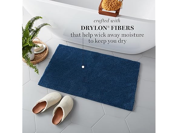 MARTHA STEWART Drylon Microfiber Bath Rug