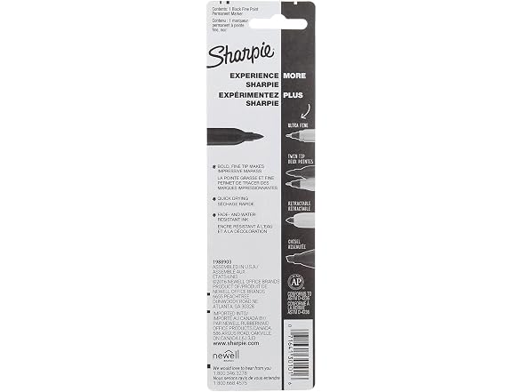 Sharpie 30101PP Permanent Markers, Fine Point