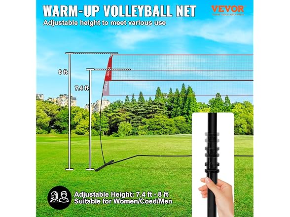 Freestanding Volleyball Training Net for Indoor