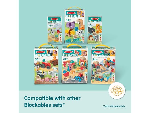 Melissa & Doug Wooden Building Blocks
