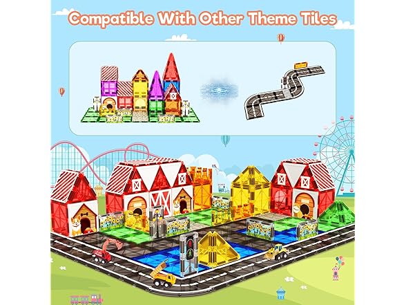 Magnetic Tiles Garden Farm Animal Set