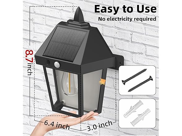 4 Pack Motion Sensor Wall Lanterns