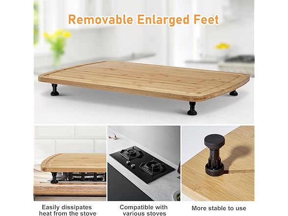 30 Inch Extra Large Bamboo Noodle Board Stove Cover