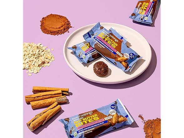 12PK Sweet Nothings, Chocolate, Organic Nut Butter Bites