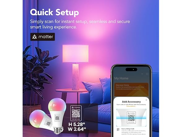 OREiN Matter Smart Bulbs A21 Alexa