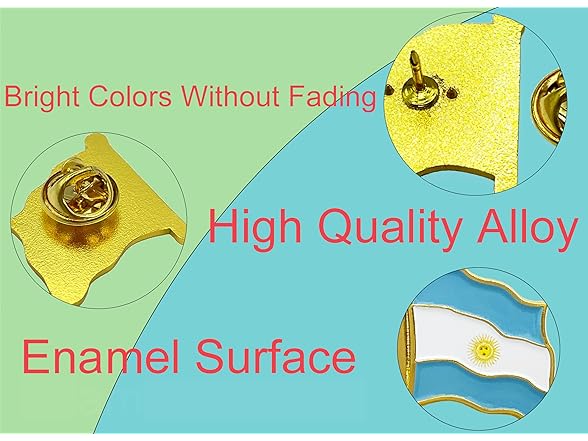 HSQCEZ 4 Pack Argentina Flag Lapel Pin