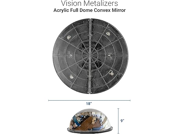 18" Acrylic Dome Convex Mirror