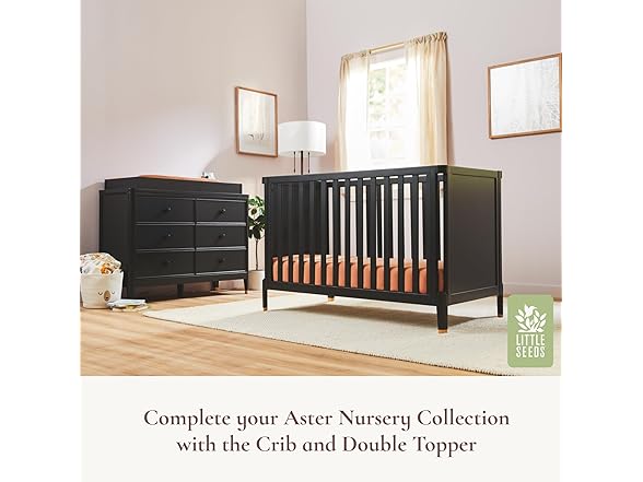 Little Seeds Aster 6-Drawer Dresser, Black
