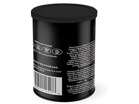Lavazza Espresso Ground Coffee, Med Roast, 8 oz