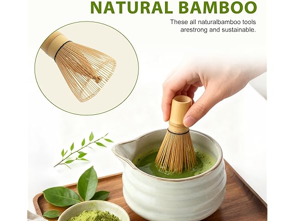 Soeos Matcha Whisk Set, 7 Pcs Ceramic Matcha Kit