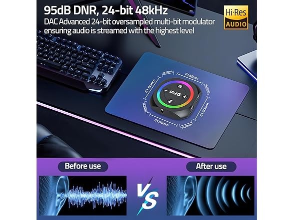 FHG DAC, External USB Sound Card Gaming