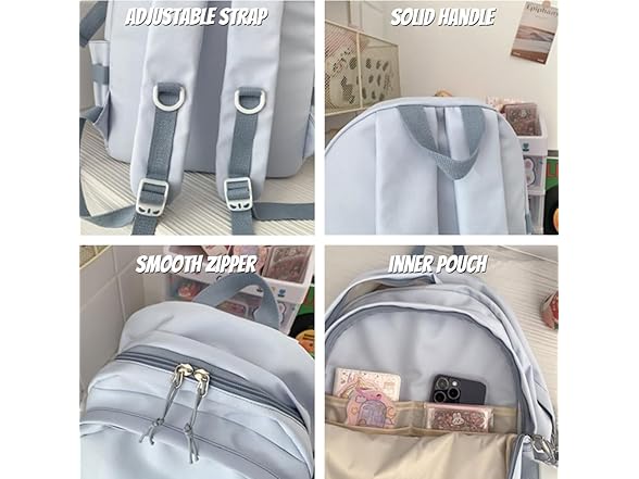 Kawaii Backpack with Cute Accessories