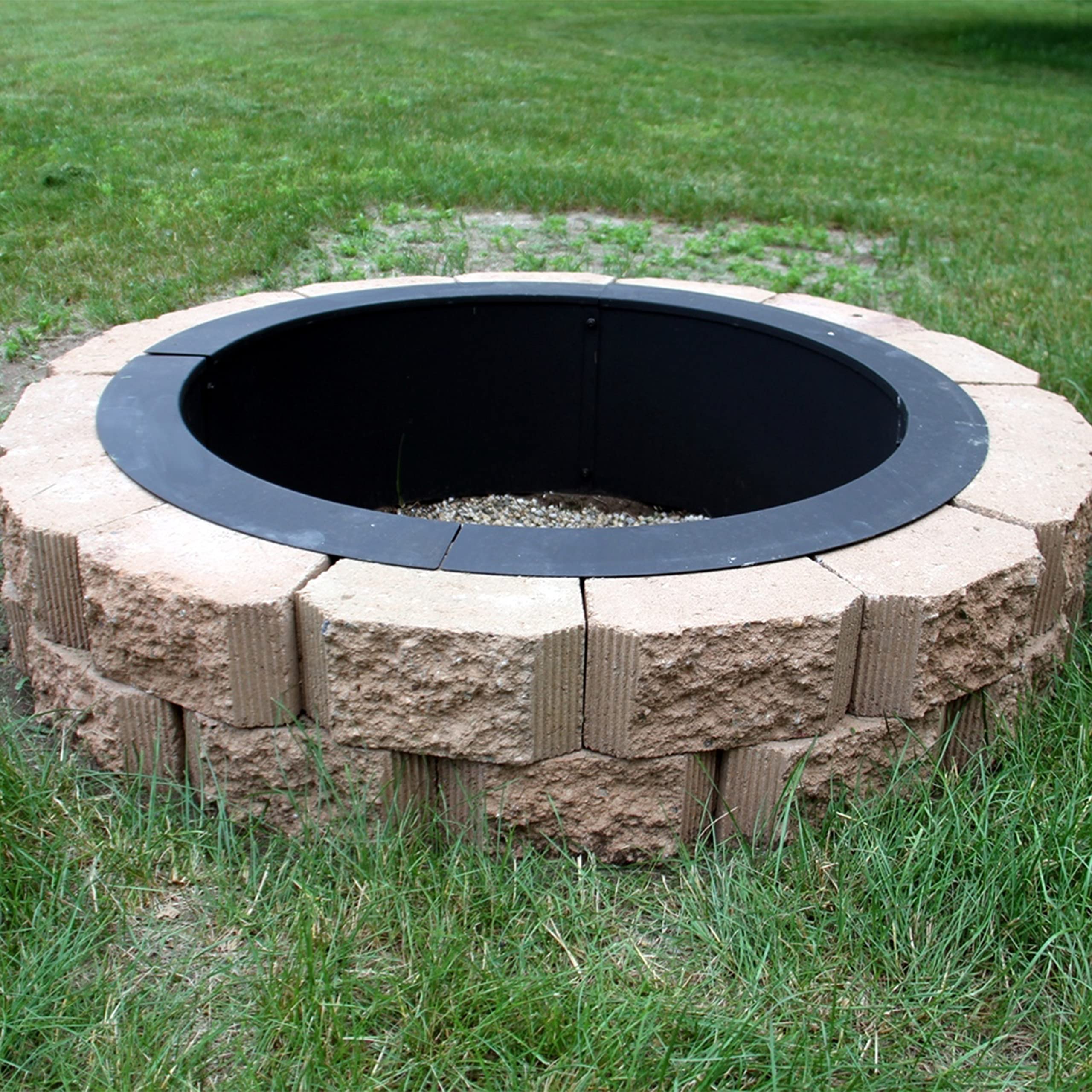 Sunnydaze 39" Steel Fire Pit Ring Insert - Gallery 15