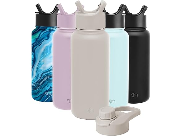 Simple Modern Water Bottle with Straw