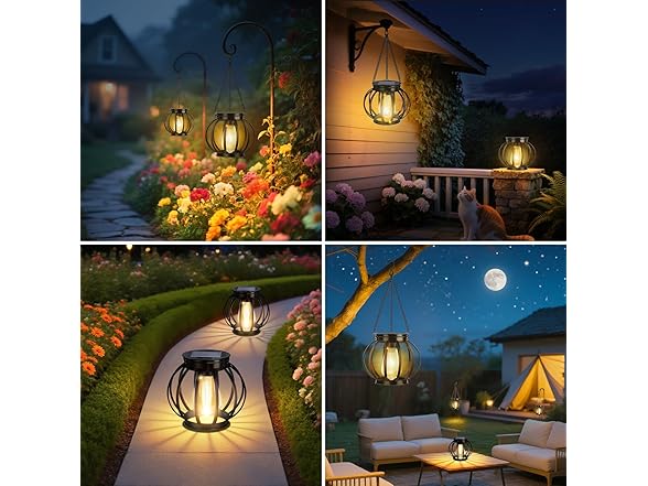 siruitong B0F8NP33SY 2 Pack Solar Lantern - Pumpkin
