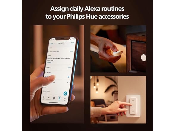 Philips Hue Wall Tap Dial Light Switch, Portable, White - 1 Pack