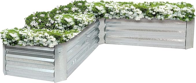 Sunnydaze L-Shaped Raised Garden Bed - Gallery 15