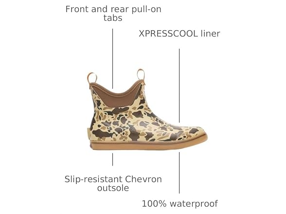 XTRATUF Mens Duck Camo Ankle Deck Boot