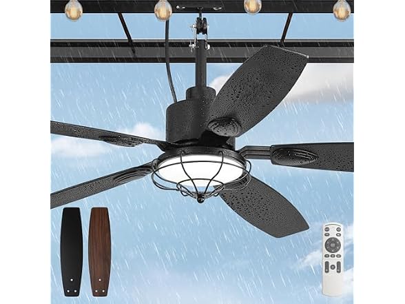 Glowivia 52in Outdoor Ceiling Fan IP65