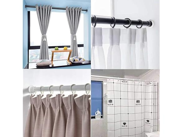 Room Divider Tension Curtain Rod For Windows
