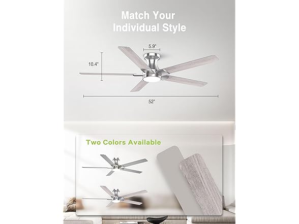 DAMINY Ceiling Fan | 52 in Modern