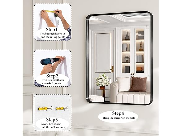 55"x30" Rectangle Batroom Mirror