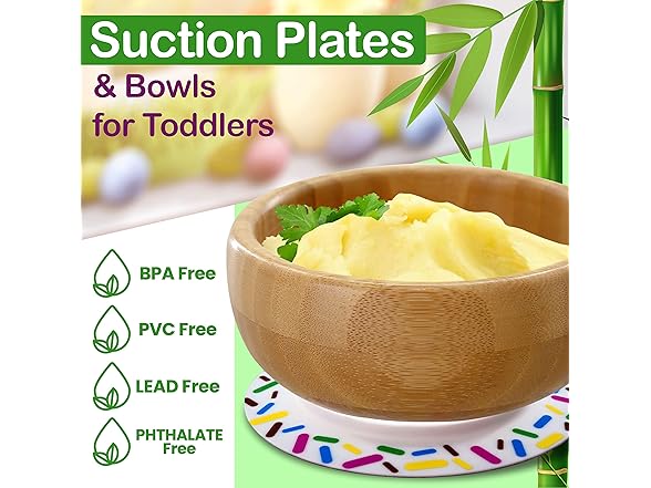 NutriChef NutriChef Bamboo Baby Feeding Bowl - Wooden Inf