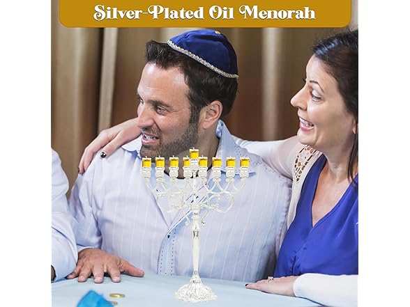 Majestic Giftware Silver-Plated Chanukah