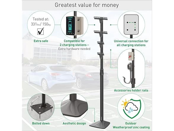 Barkan EV140FC 57" Universal EV Charger Stand