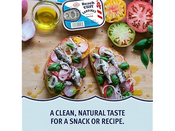 12PK Beach Cliff Sardines in Water, 3.75 oz Can