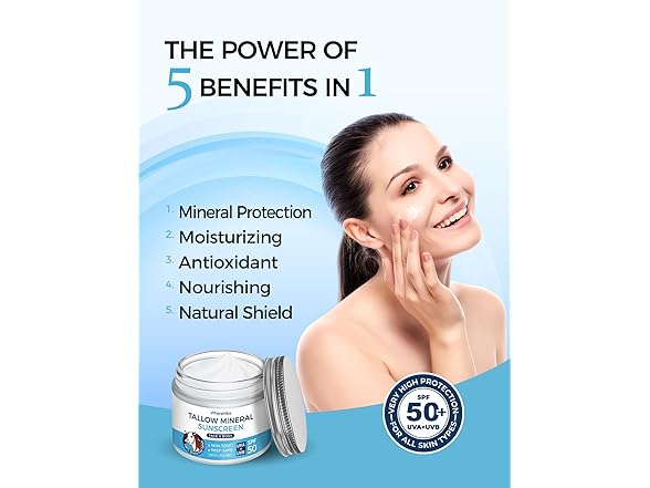 Organic Beef Tallow Sunscreen-SPF 50