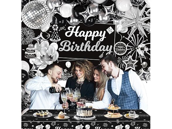 Miidenks 10th Birthday Decorations Set