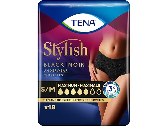 Stylish Maximum Black Incontinence