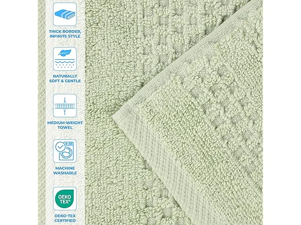 Superior 6PC Playa Zero Twist Cotton Hand Towels