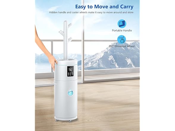 White Hiswelle 4.5Gal Large Room Humidifier