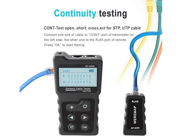 NOYAFA Network Cable Tester NF-8209 Wire Tracker