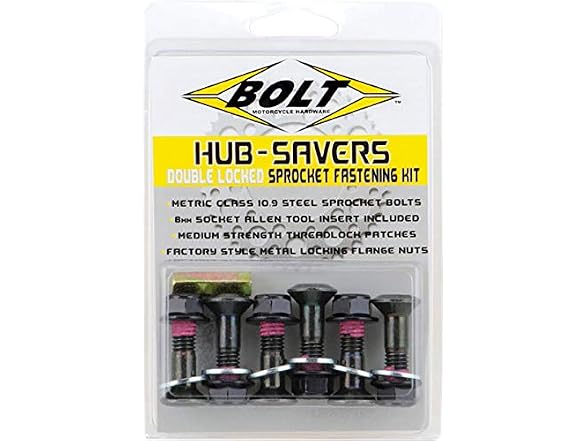Motorcycle Hub-Savers Sprocket Fasteners