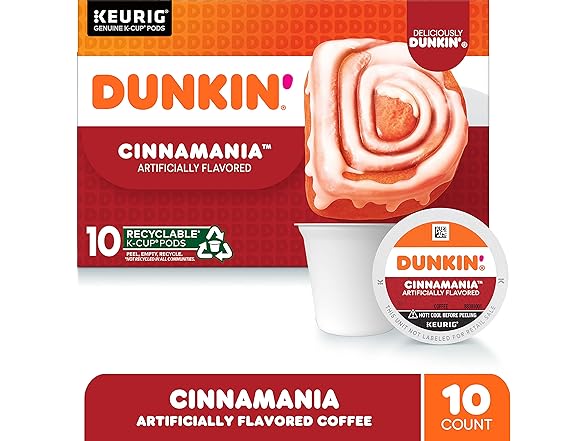 Dunkin' Cinnamon Roll K-Cups, 10ct