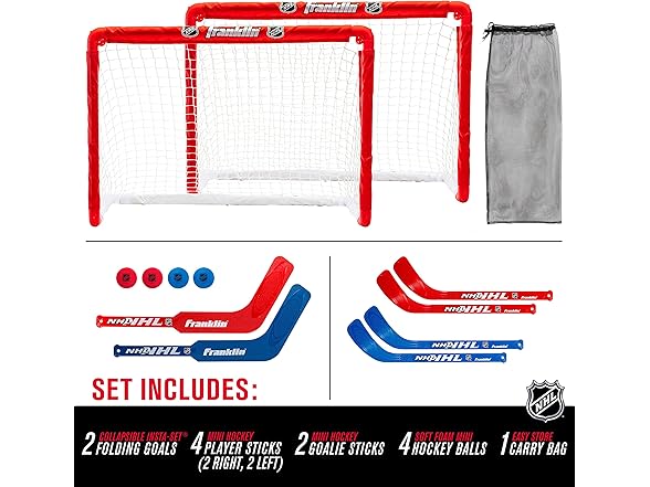 Franklin Sports NHL Mini Hockey Goal Set