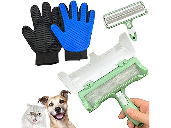 Pet Hair Remover Roller Tool Kit 3 in 1, Eff