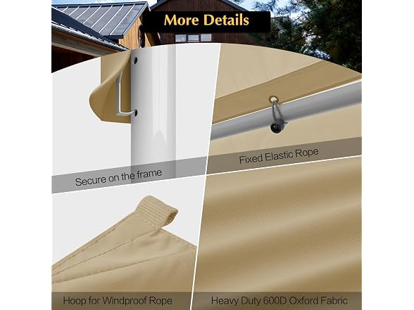 GOTRUTH 10x20 Canopy Replacement Cover