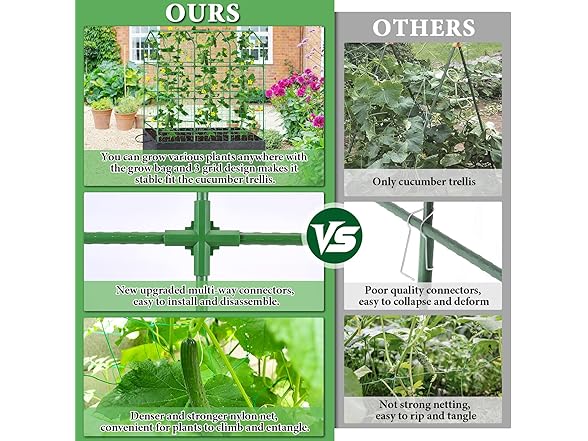 POILKMNI Climbing Plants Trellis for Raised Bed